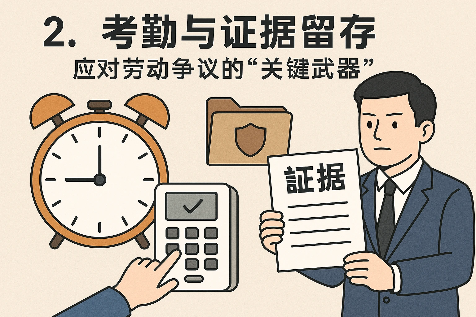 2. 考勤与证据留存：应对劳动争议的“关键武器”