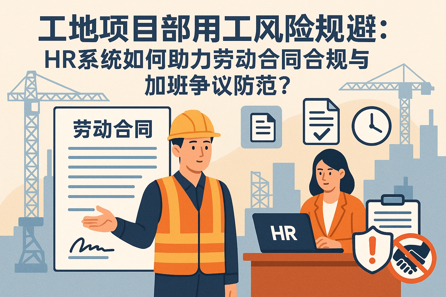 工地项目部用工风险规避：HR系统如何助力劳动合同合规与加班争议防范？
