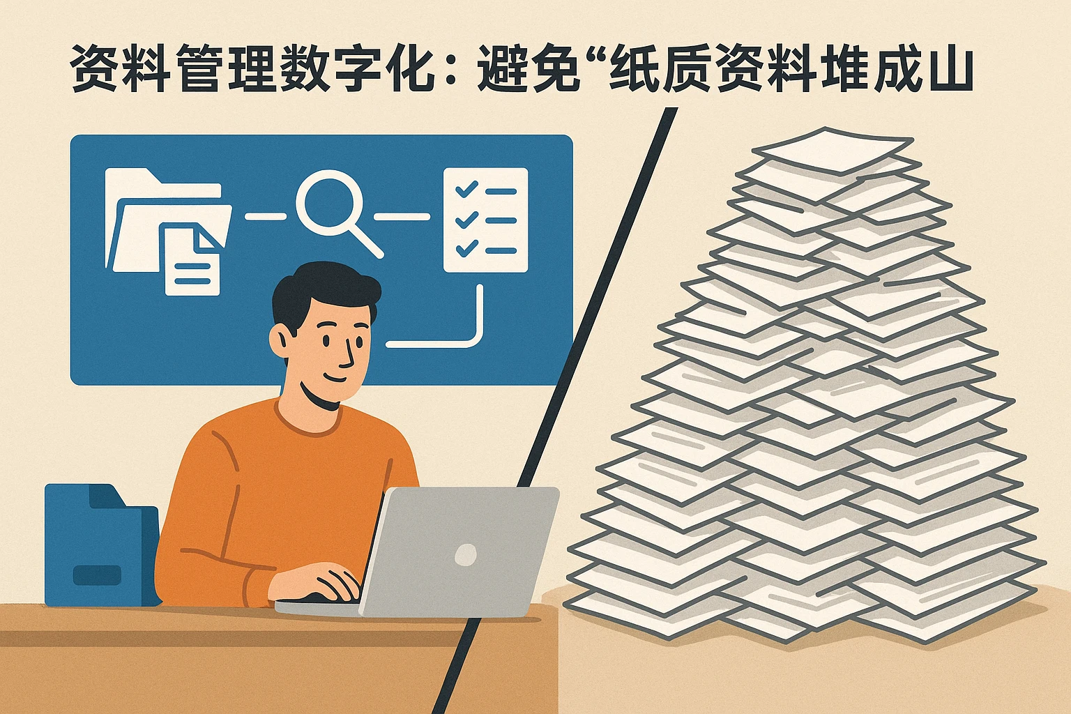 2. 资料管理数字化：避免“纸质资料堆成山”