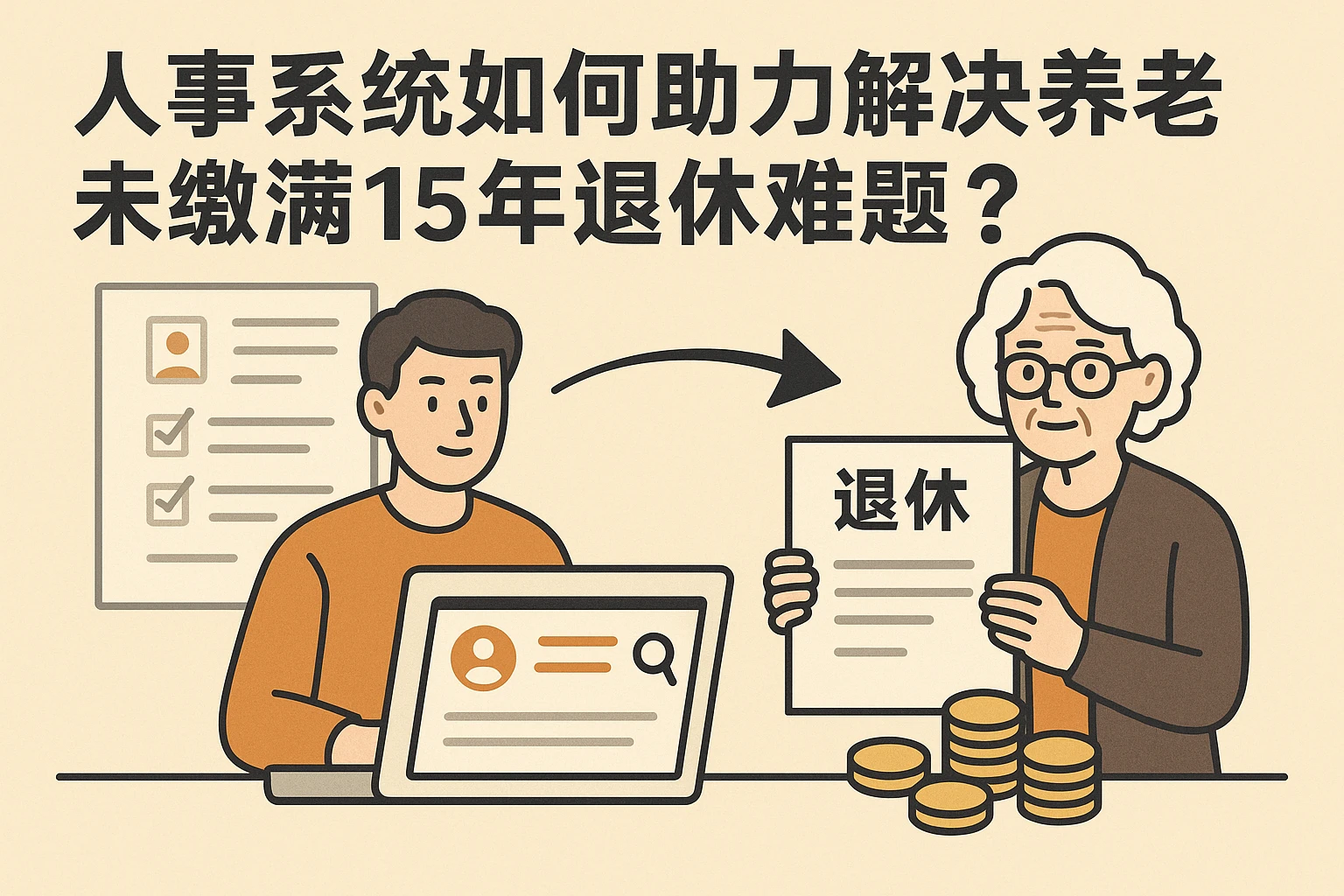 人事系统如何助力解决养老未缴满15年退休难题？
