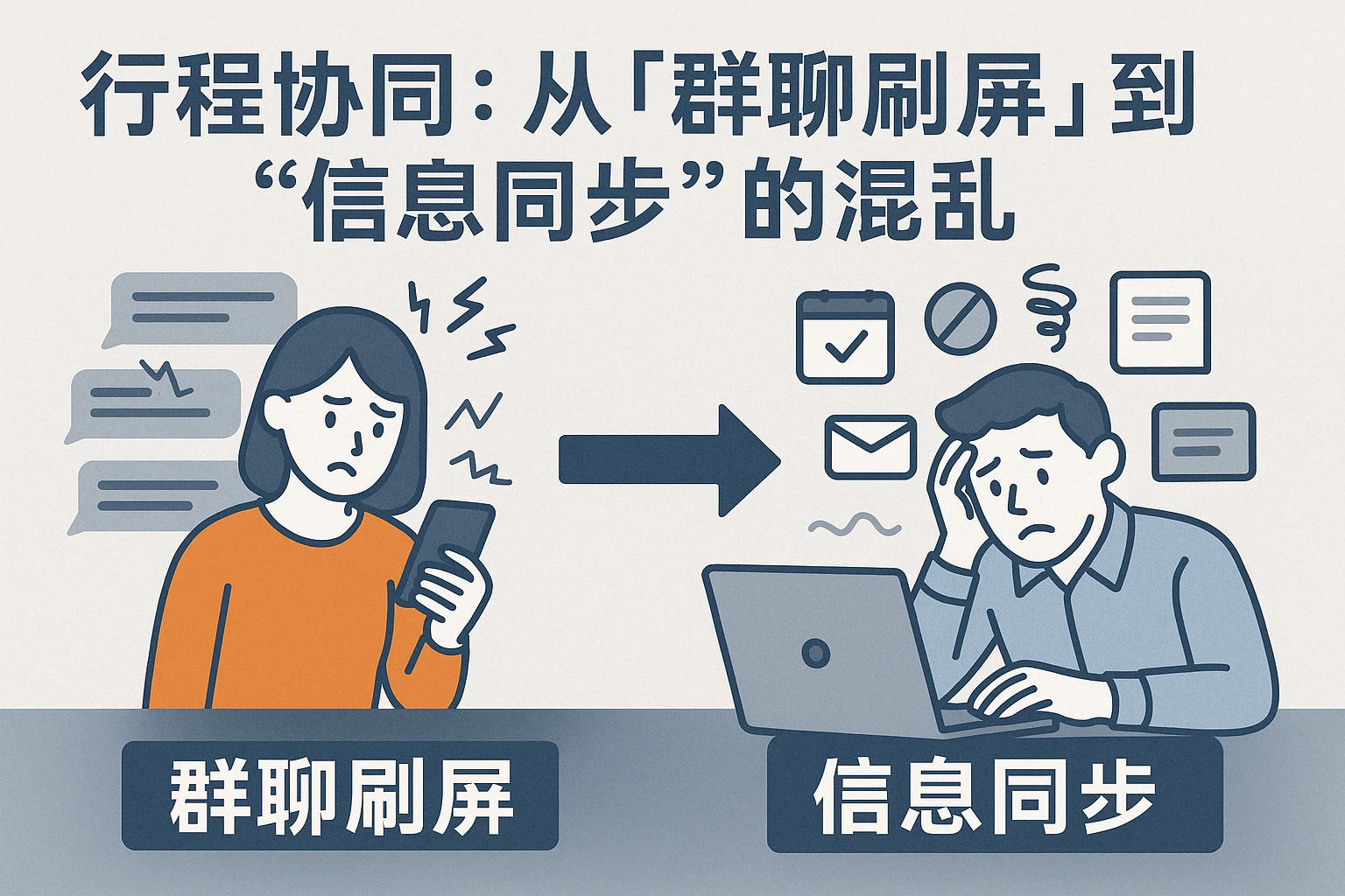 2. 行程协同：从“群聊刷屏”到“信息同步”的混乱