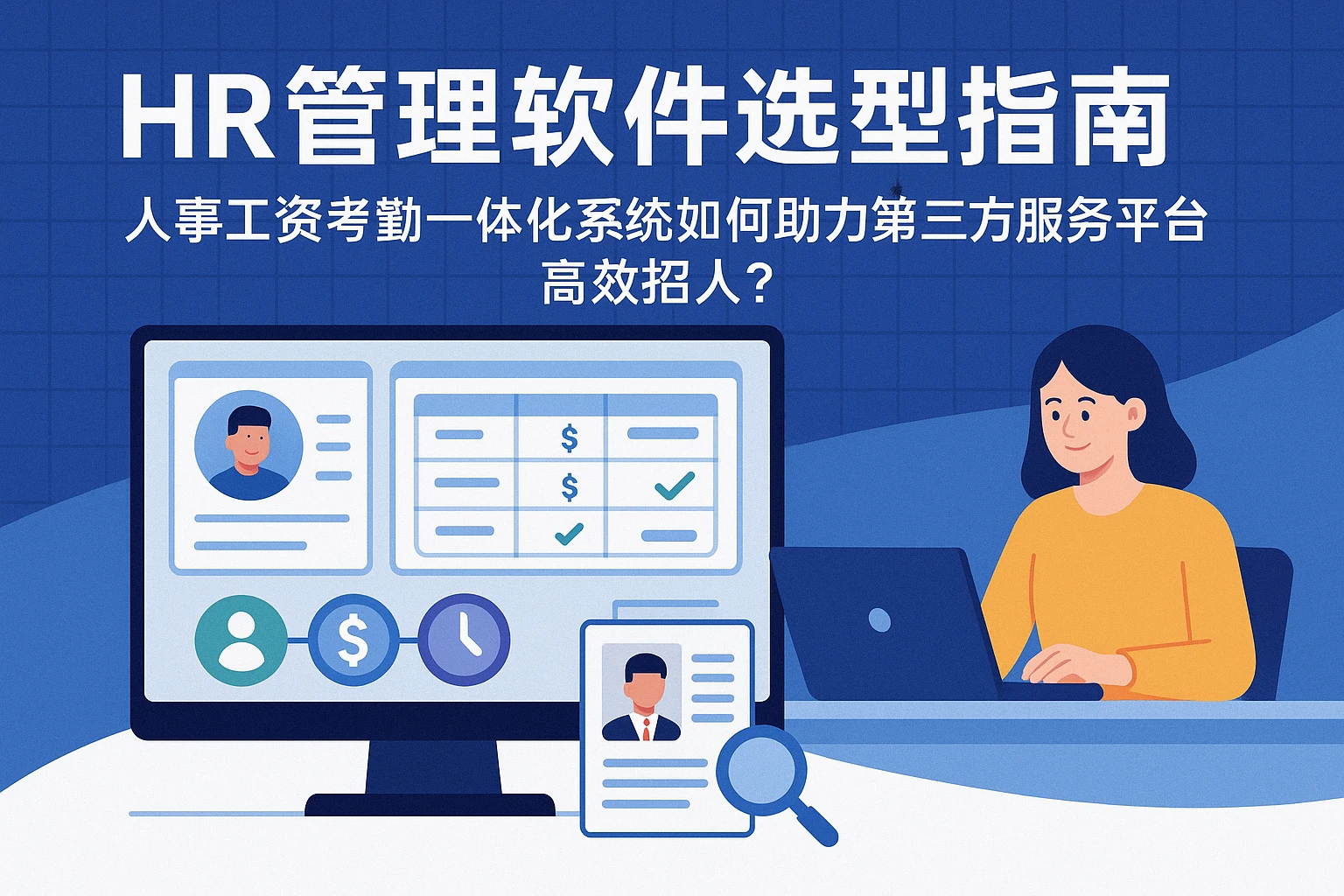 HR管理软件选型指南：人事工资考勤一体化系统如何助力第三方服务平台高效招人？