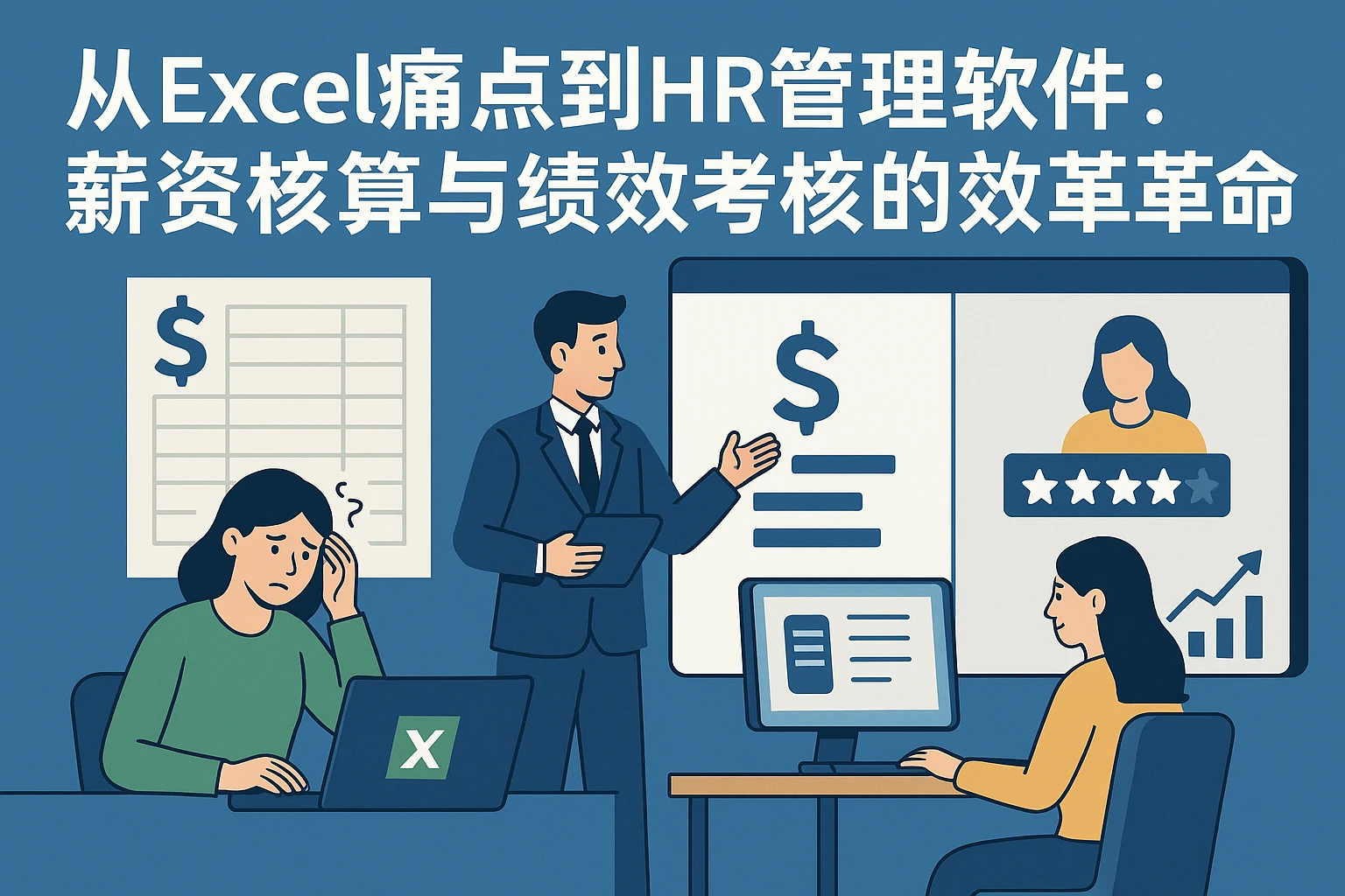 从Excel痛点到HR管理软件：薪资核算与绩效考核的效率革命