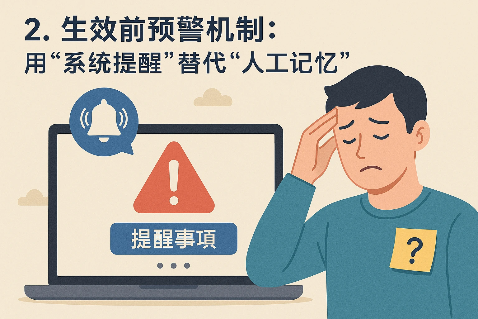 2. 生效前预警机制：用“系统提醒”替代“人工记忆”