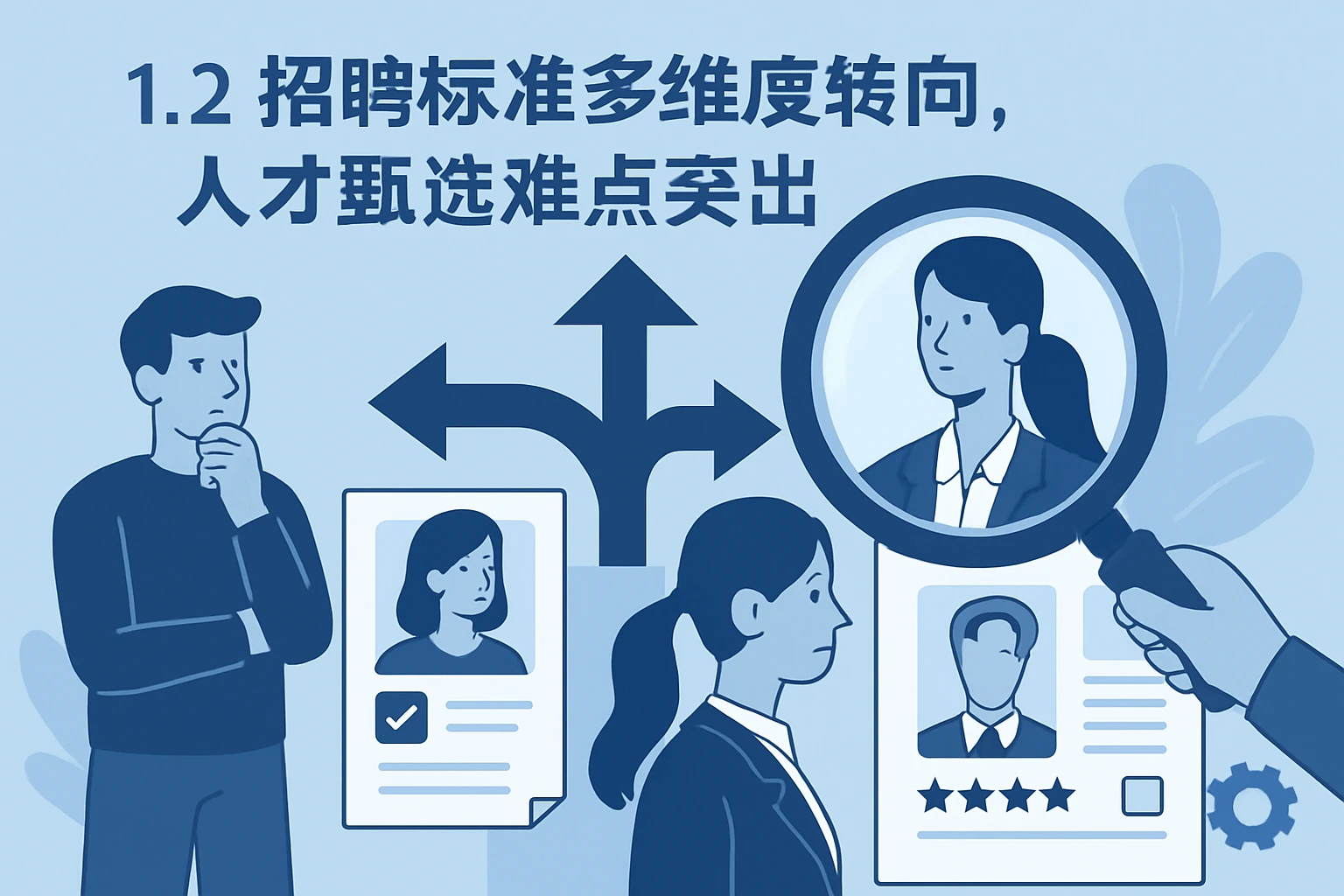 1.2 招聘标准多维度转向，人才甄选难点突出