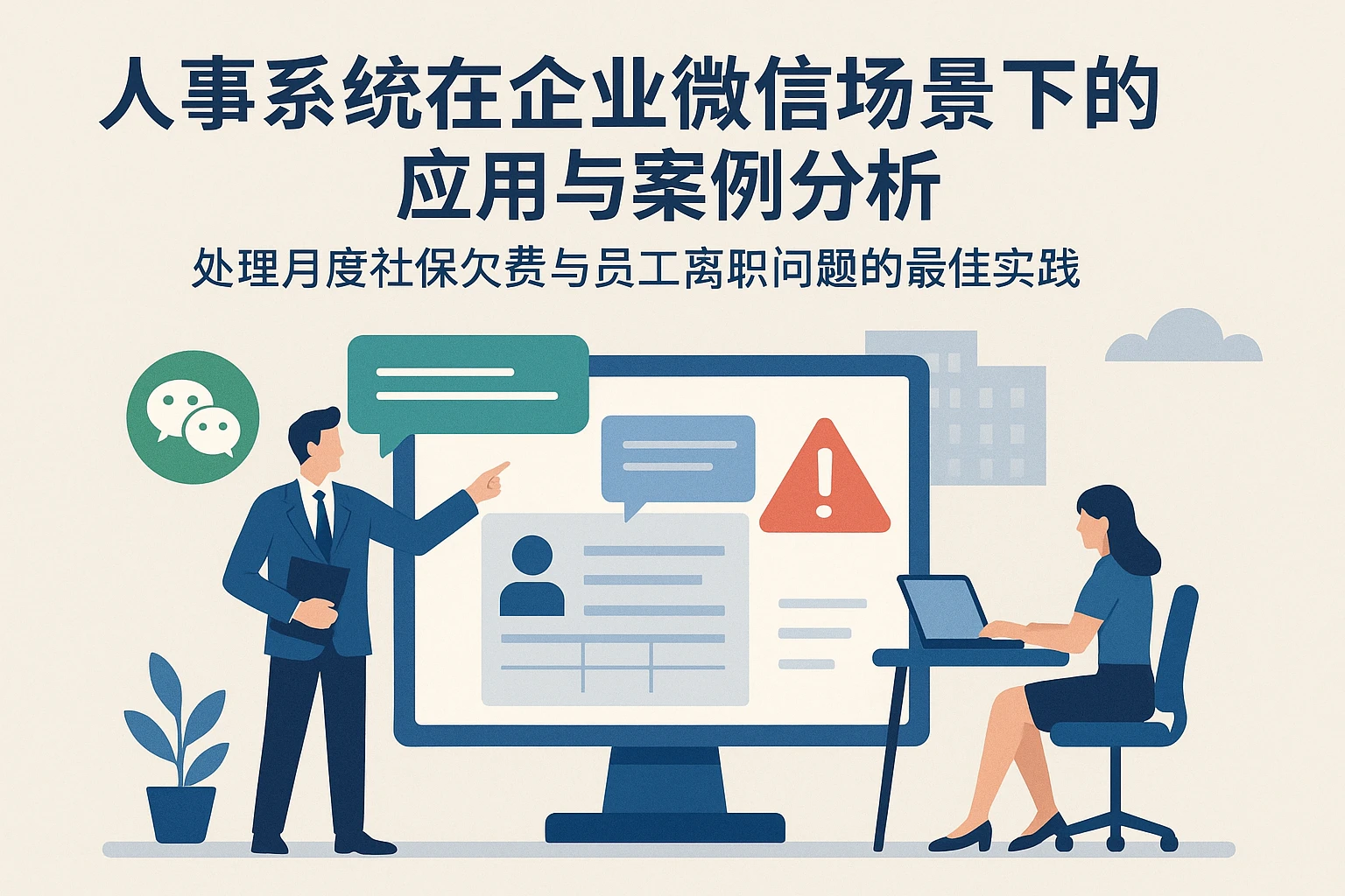 人事系统在企业微信场景下的应用与案例分析——处理月度社保欠费与员工离职问题的最佳实践