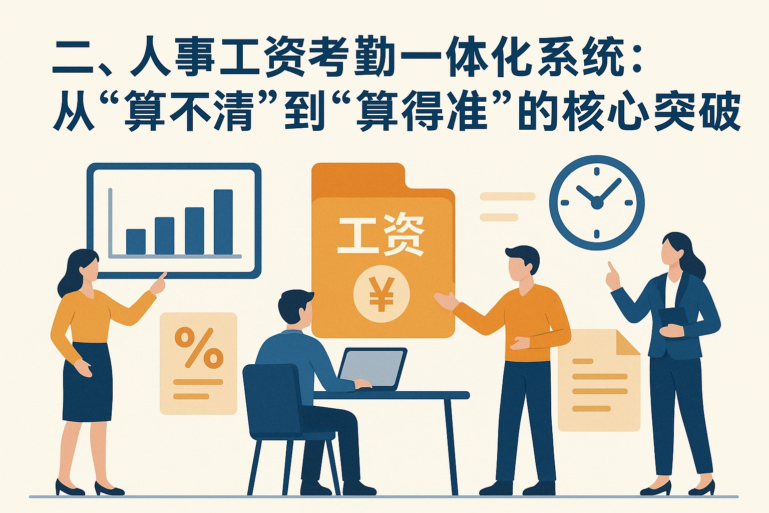 二、人事工资考勤一体化系统：从“算不清”到“算得准”的核心突破