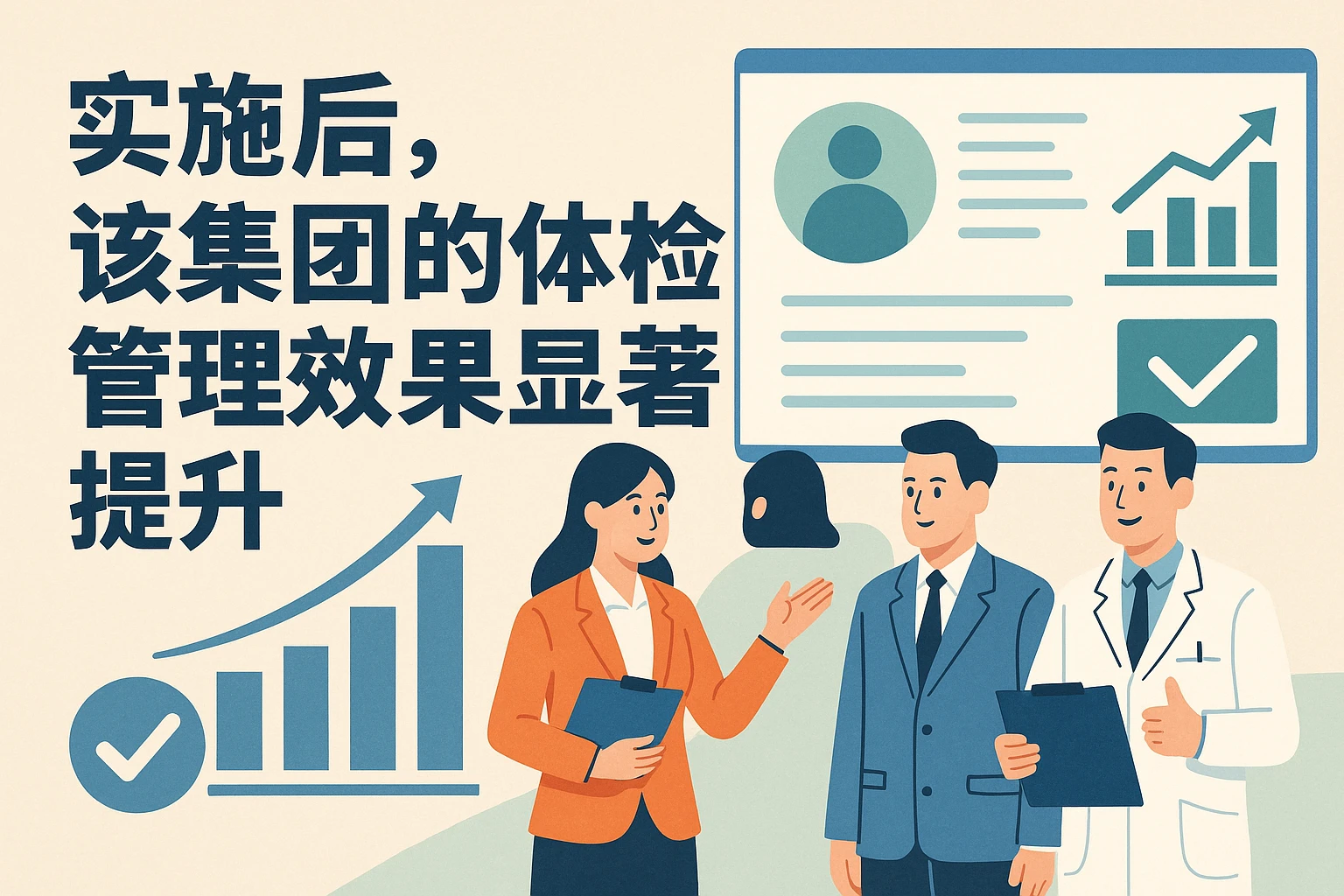实施后，该集团的体检管理效果显著提升：