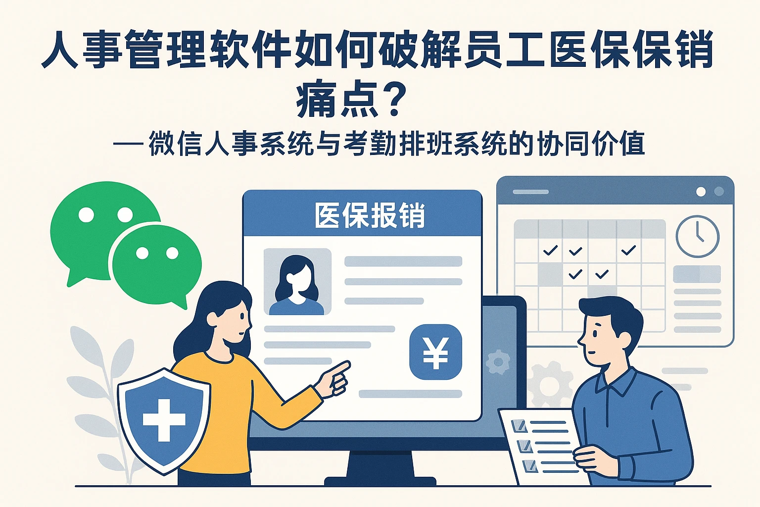人事管理软件如何破解员工医保报销痛点？——微信人事系统与考勤排班系统的协同价值