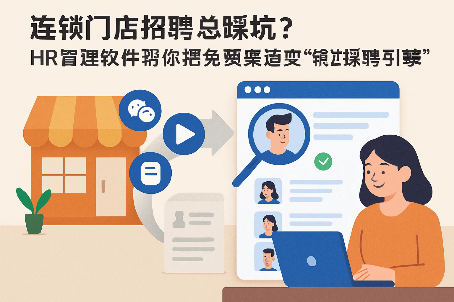 连锁门店招聘总踩坑？HR管理软件帮你把免费渠道变成“精准招聘引擎”