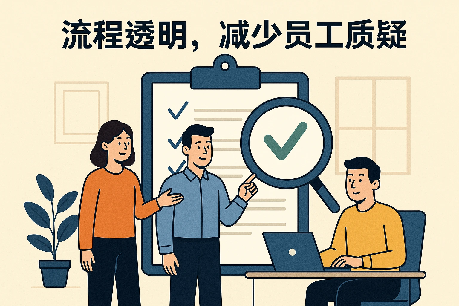 2. 流程透明，减少员工质疑