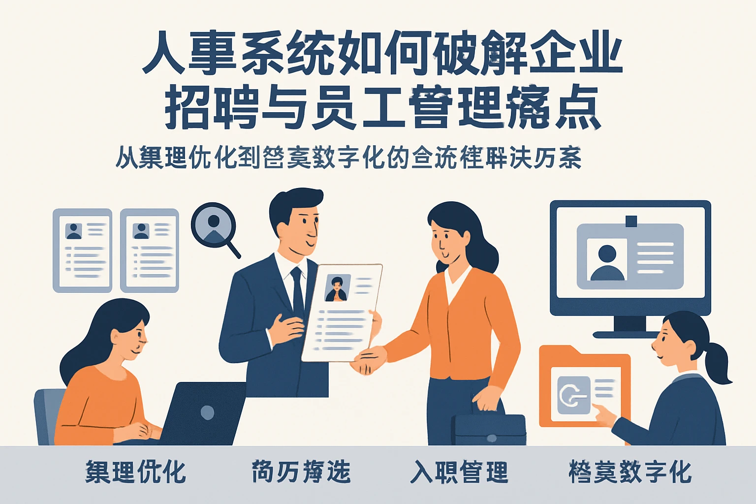 人事系统如何破解企业招聘与员工管理痛点？从渠道优化到档案数字化的全流程解决方案