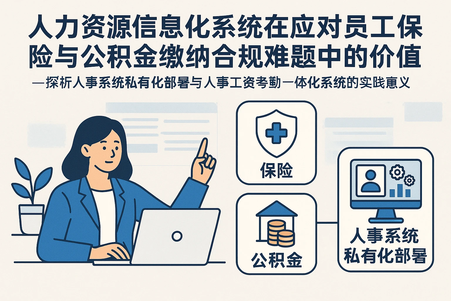 人力资源信息化系统在应对员工保险与公积金缴纳合规难题中的价值——探析人事系统私有化部署与人事工资考勤一体化系统的实践意义