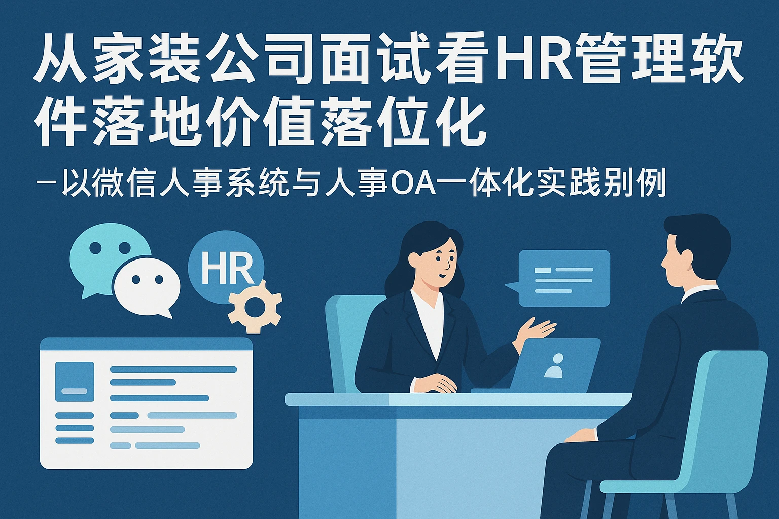 从家装公司面试痛点看HR管理软件的落地价值——以微信人事系统与人事OA一体化实践为例