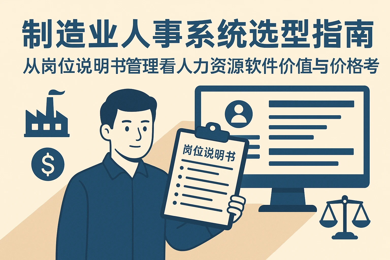 制造业人事系统选型指南：从岗位说明书管理看人力资源软件价值与价格考量