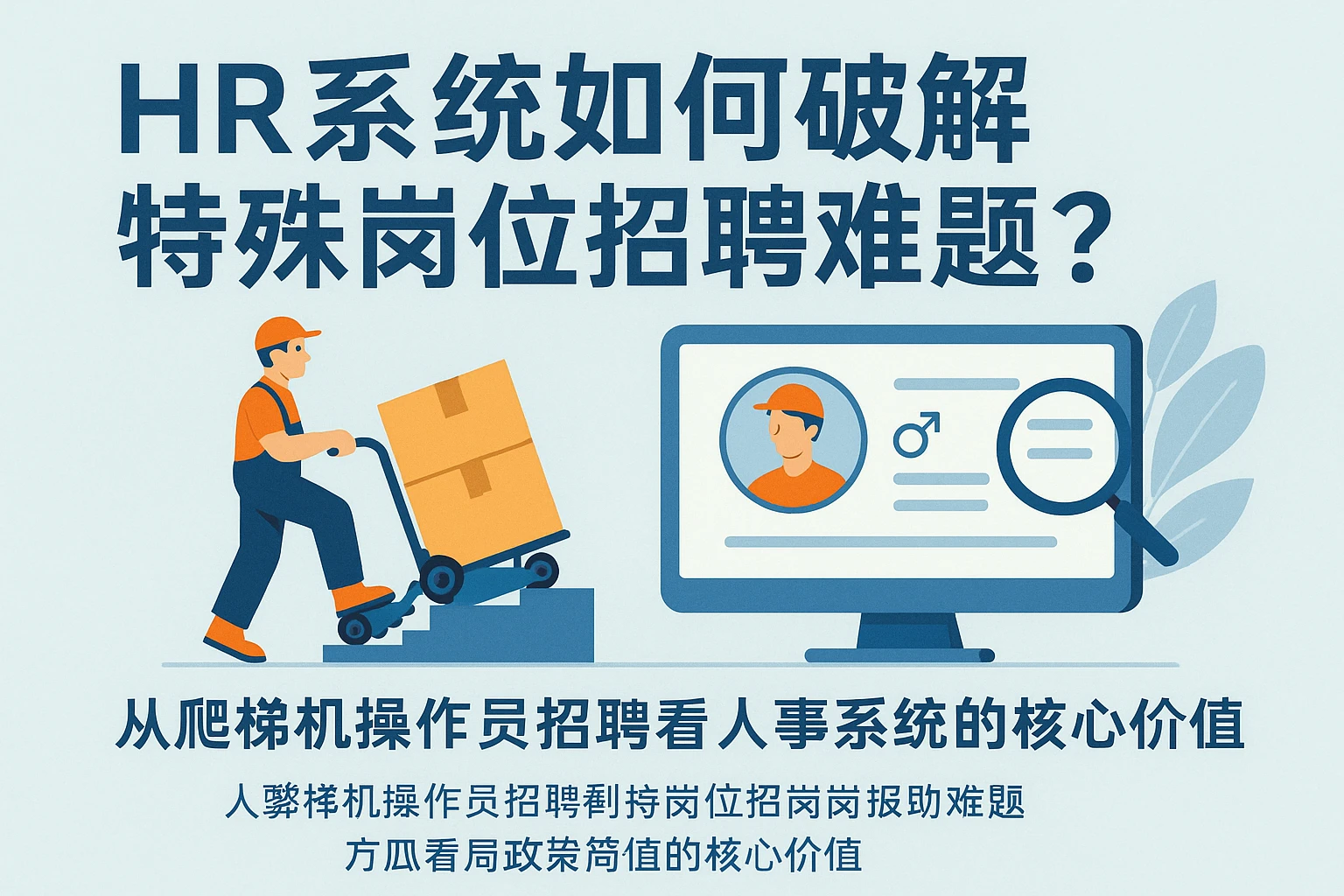 HR系统如何破解特殊岗位招聘难题？从爬楼机操作员招聘看人事系统的核心价值