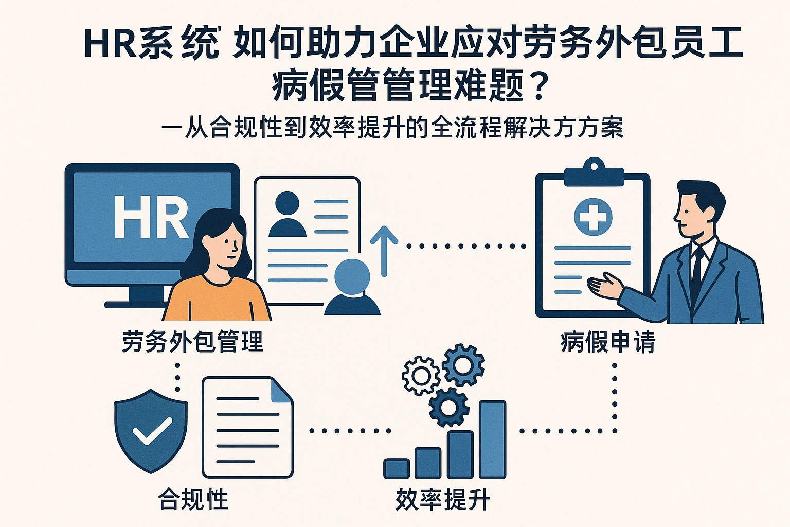 HR系统如何助力企业应对劳务外包员工病假管理难题？——从合规性到效率提升的全流程解决方案