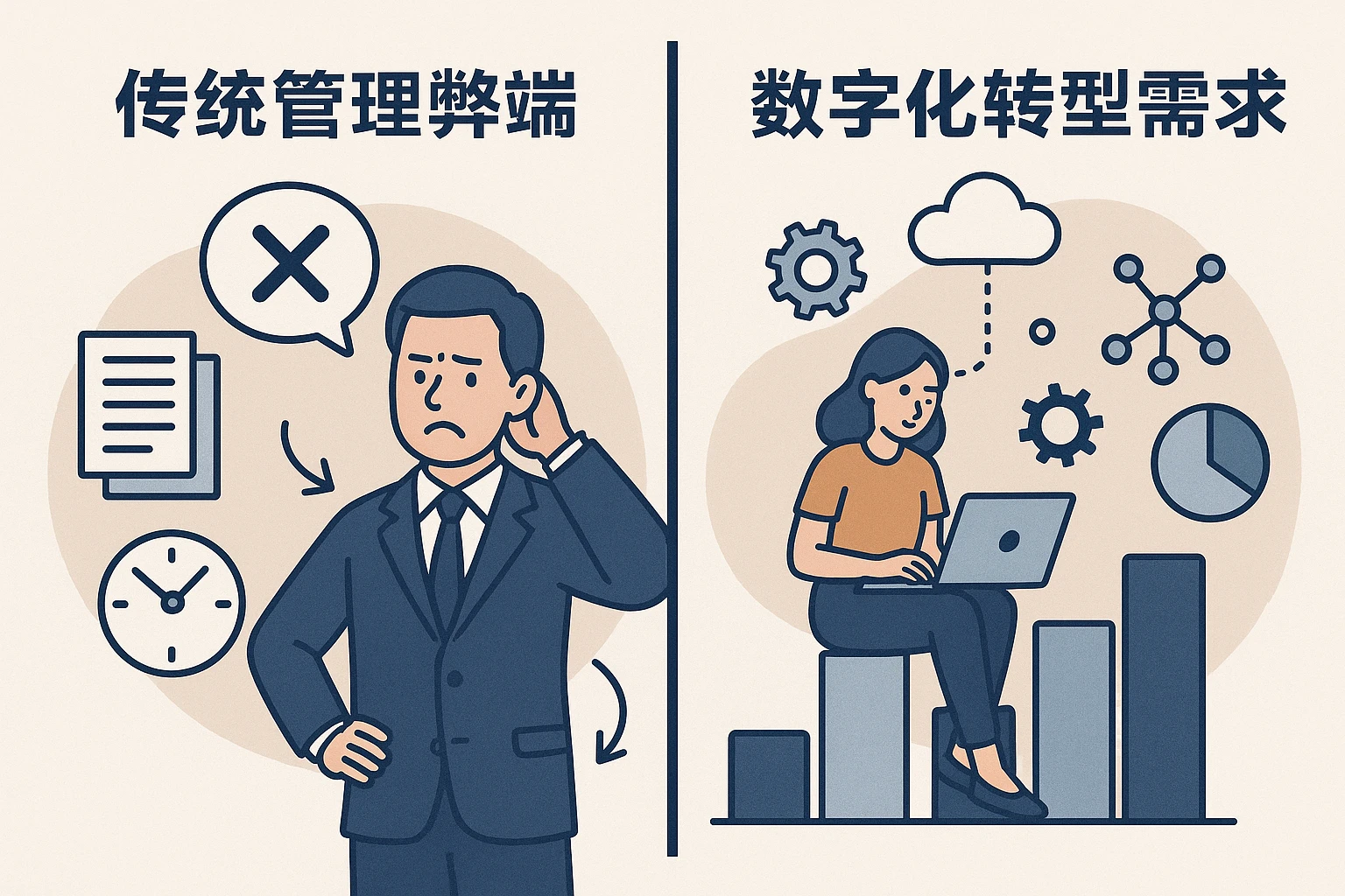 传统管理弊端与数字化转型需求