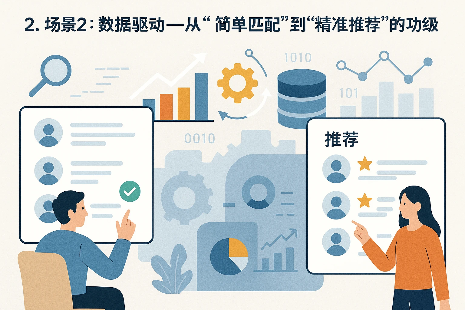 2. 场景2：数据驱动——从“简单匹配”到“精准推荐”的功能升级