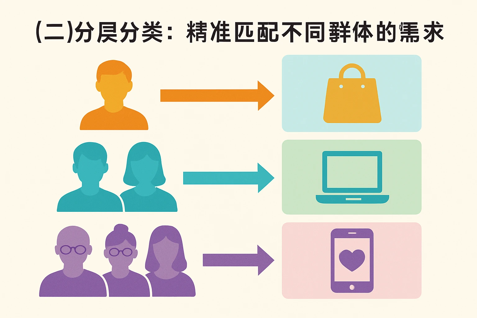 （二）分层分类：精准匹配不同群体的需求
