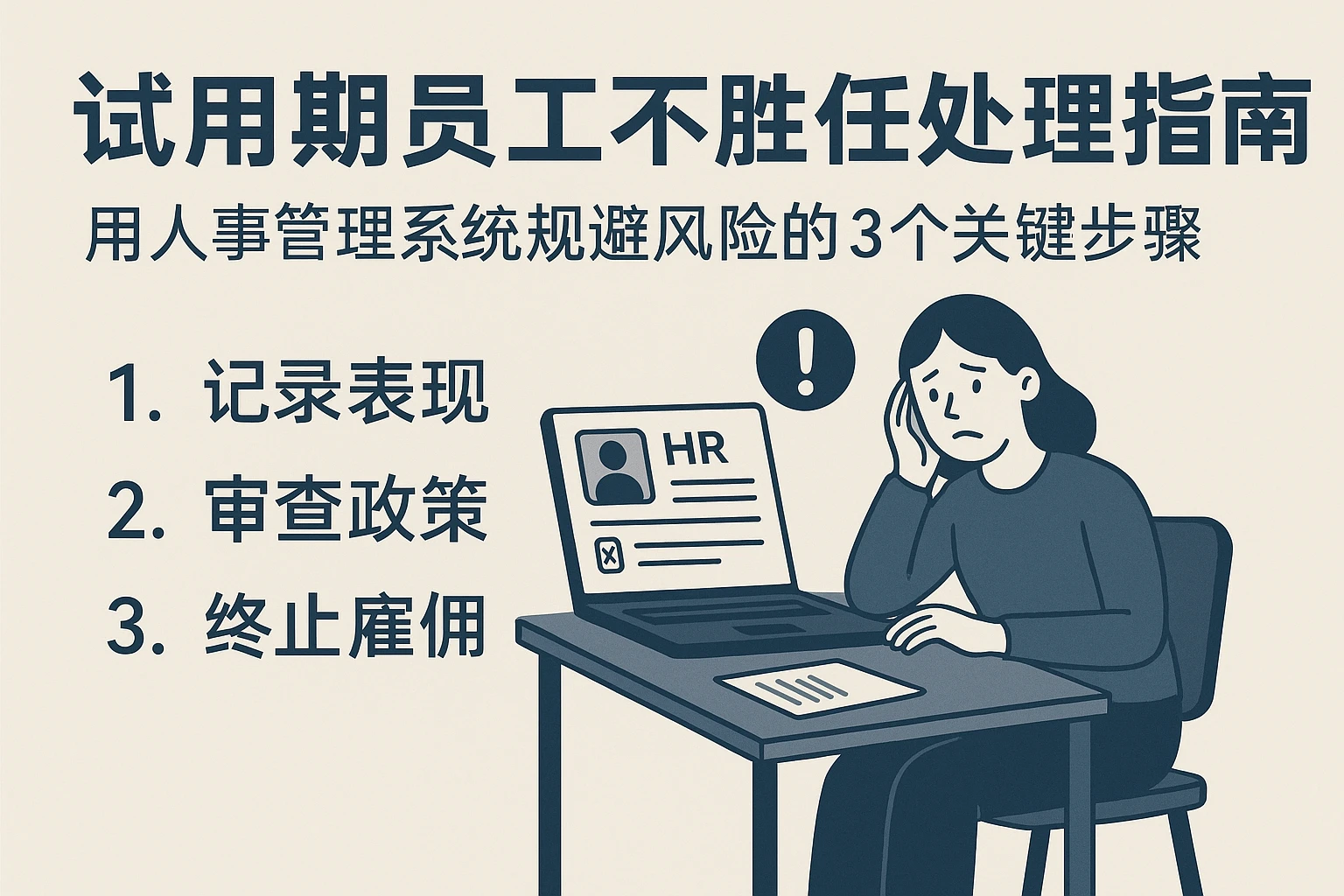 试用期员工不胜任处理指南：用人事管理系统规避风险的3个关键步骤