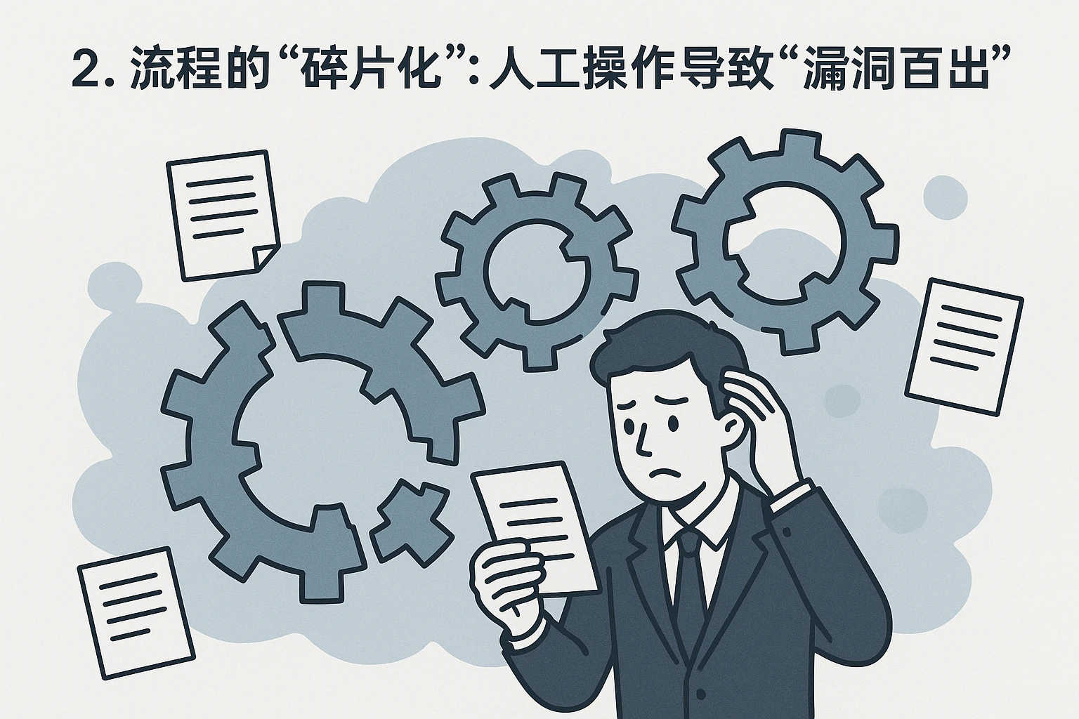 2. 流程的“碎片化”：人工操作导致“漏洞百出”