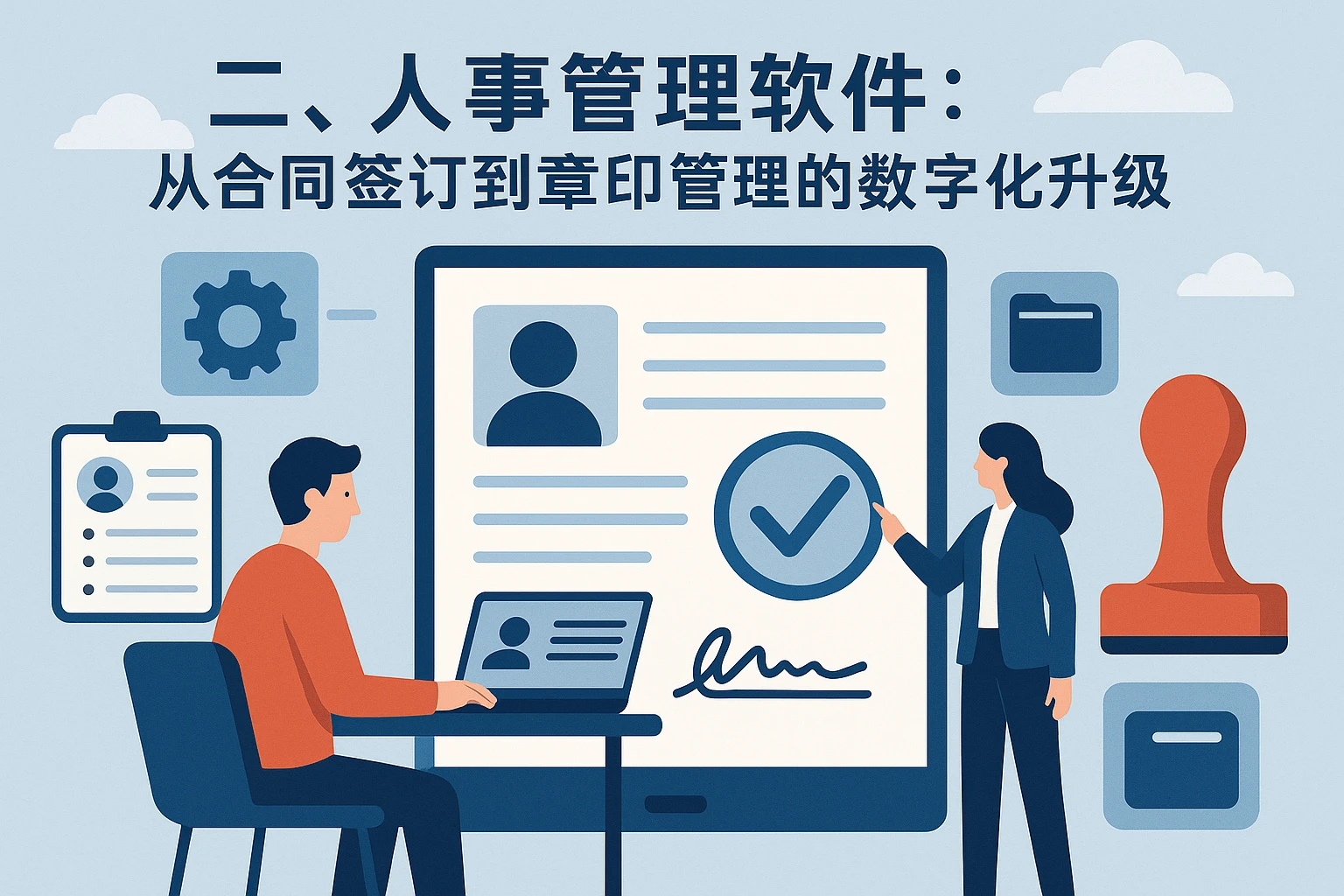 二、人事管理软件：从合同签订到章印管理的数字化升级