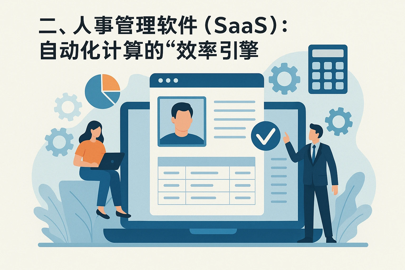 二、人事管理软件（SaaS）：自动化计算的“效率引擎”
