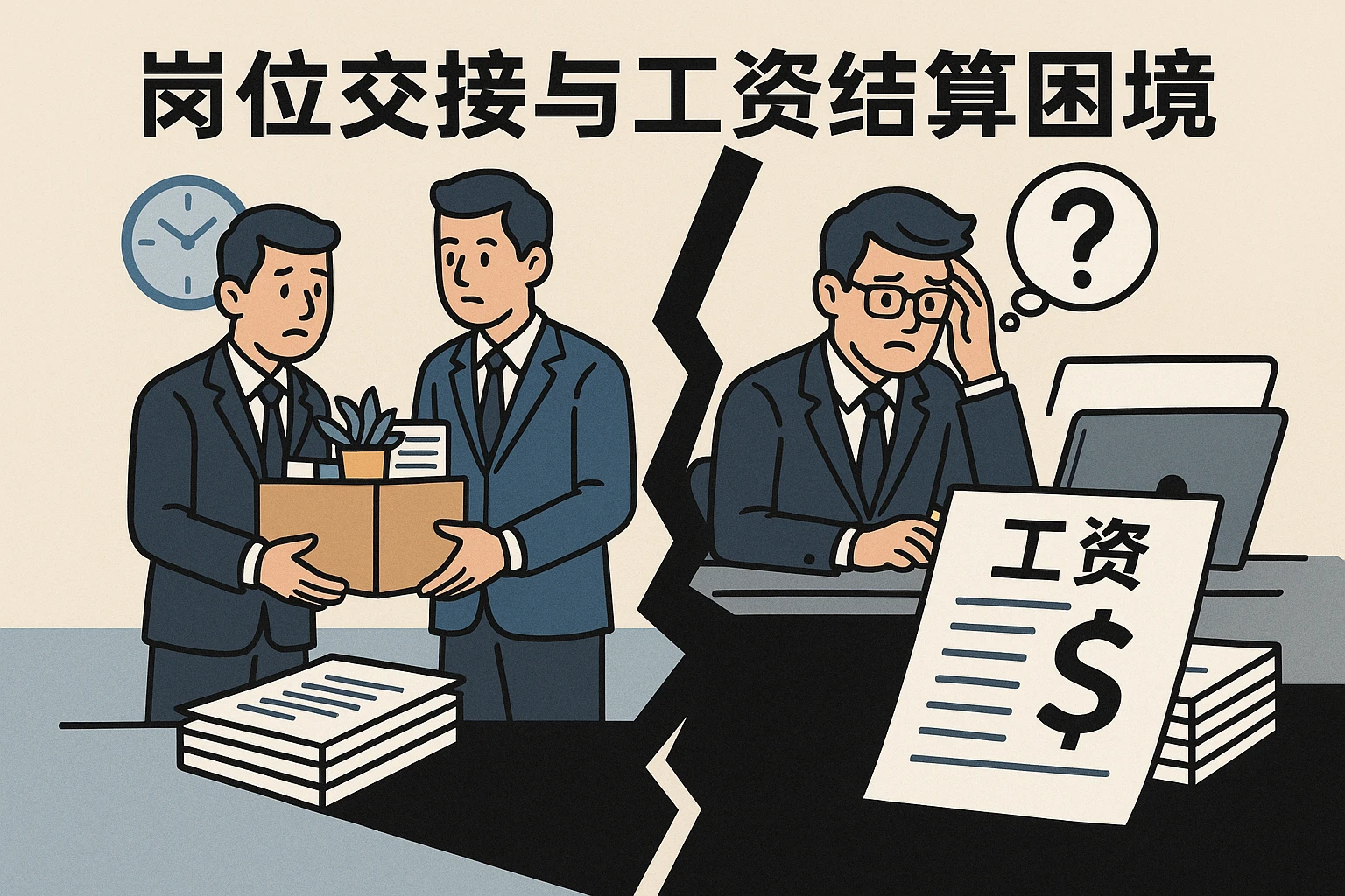 岗位交接与工资结算困境