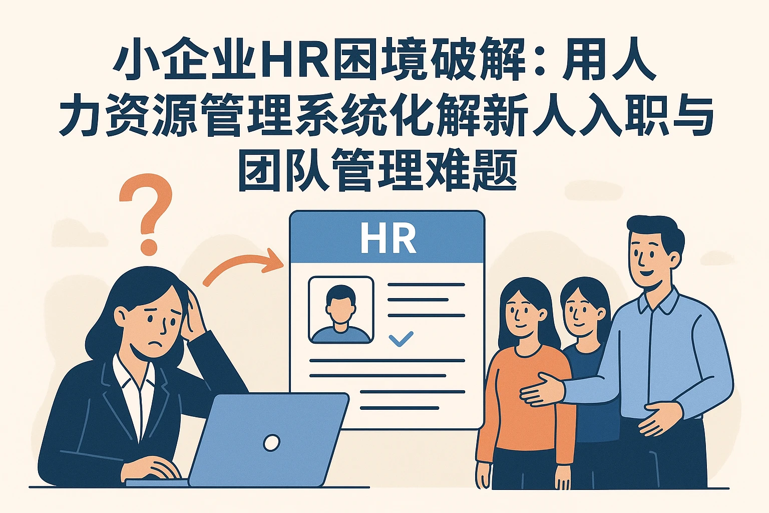 小企业HR困境破解：用人力资源管理系统化解新人入职与团队管理难题
