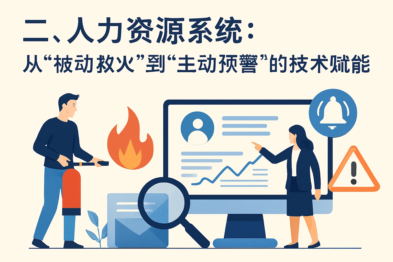 二、人力资源系统：从“被动救火”到“主动预警”的技术赋能