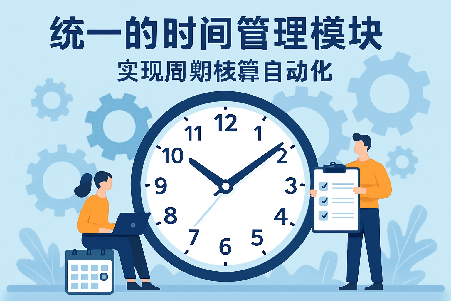 统一的时间管理模块，实现周期核算自动化