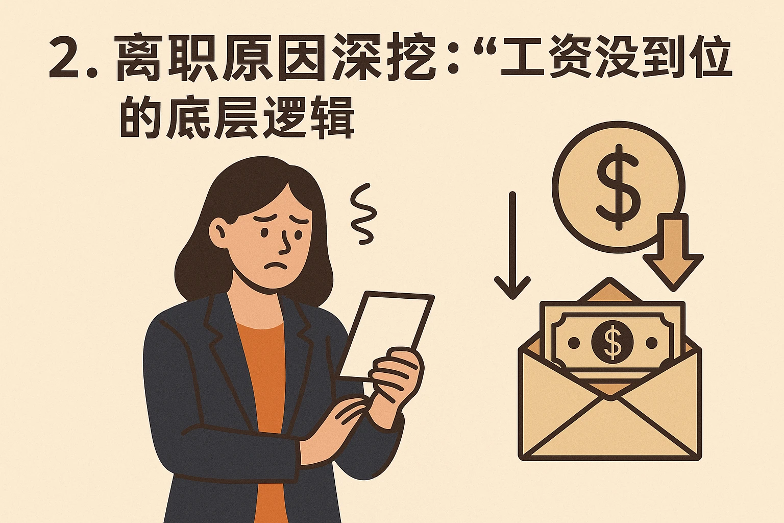 2. 离职原因深挖：“工资没到位”的底层逻辑