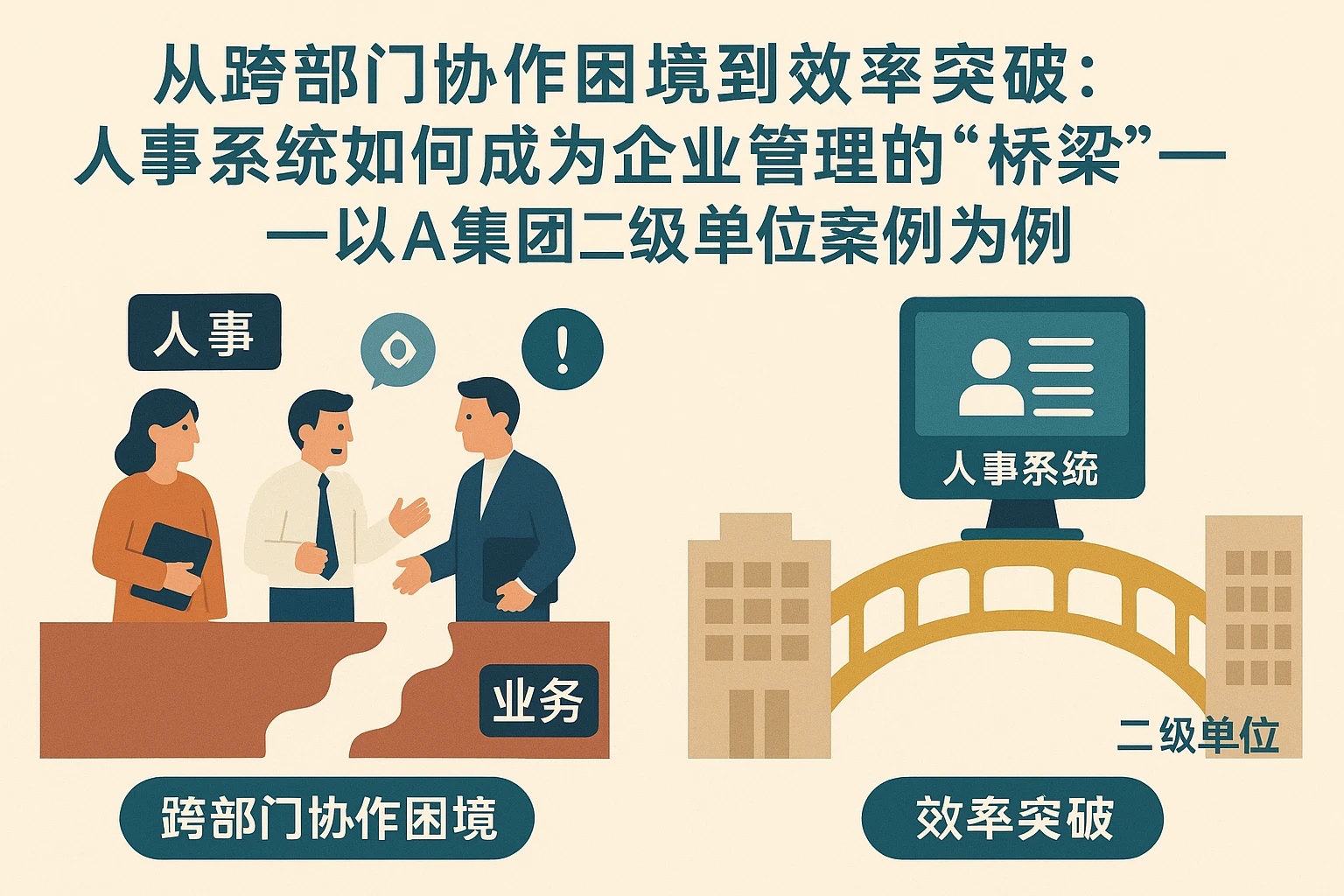 从跨部门协作困境到效率突破：人事系统如何成为企业管理的“桥梁”——以A集团二级单位案例为例