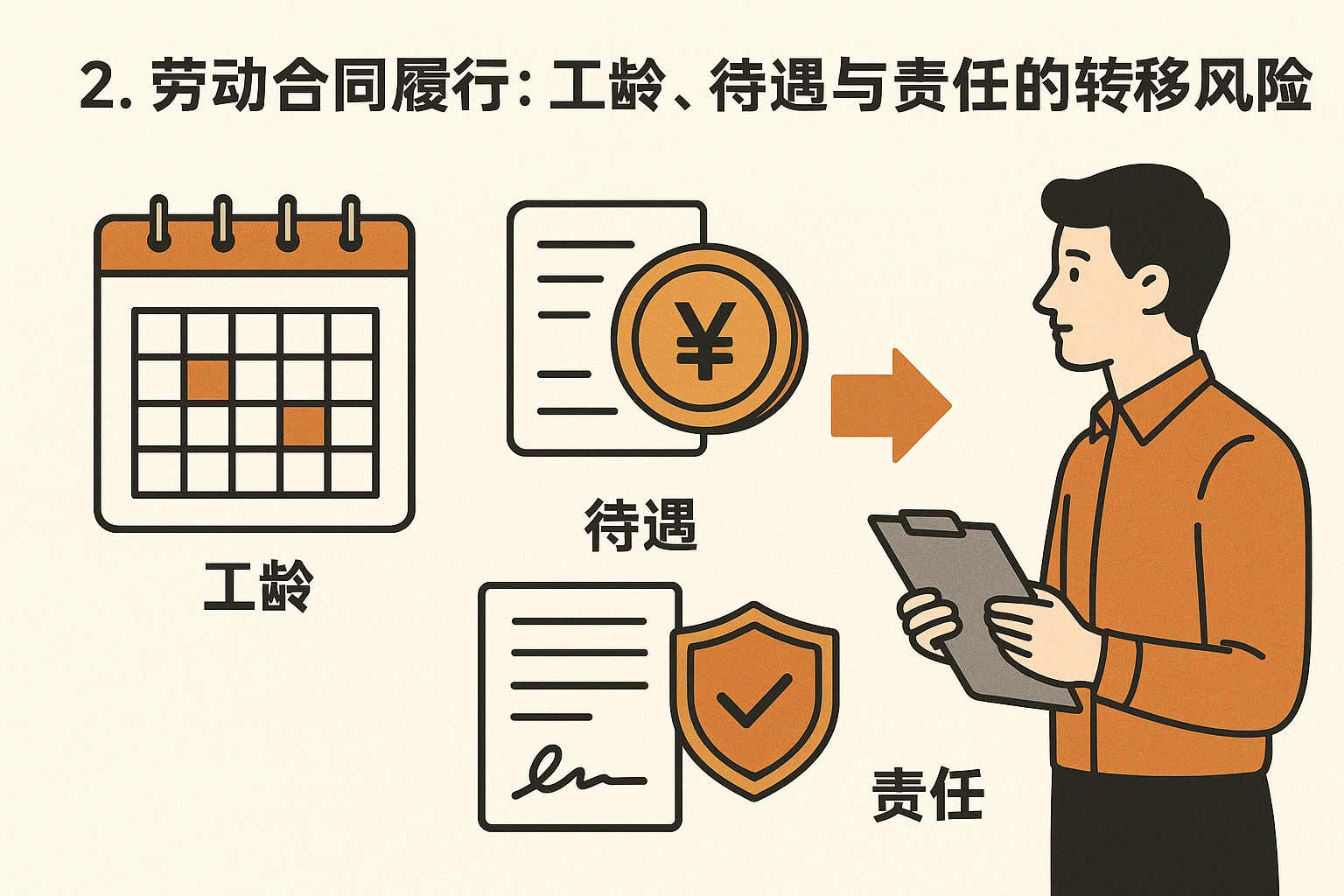 2. 劳动合同履行：工龄、待遇与责任的转移风险