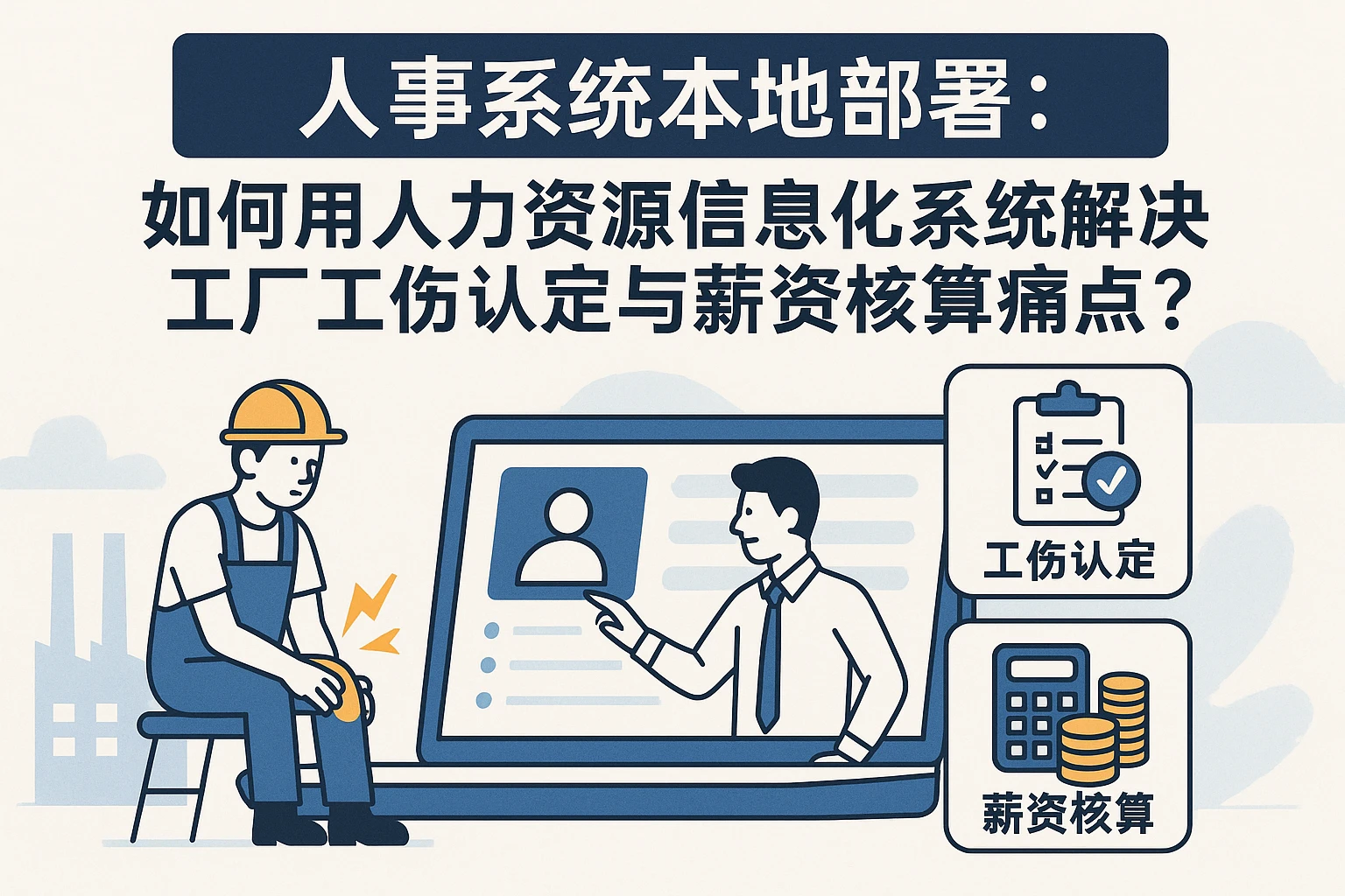 人事系统本地部署：如何用人力资源信息化系统解决工厂工伤认定与薪资核算痛点？