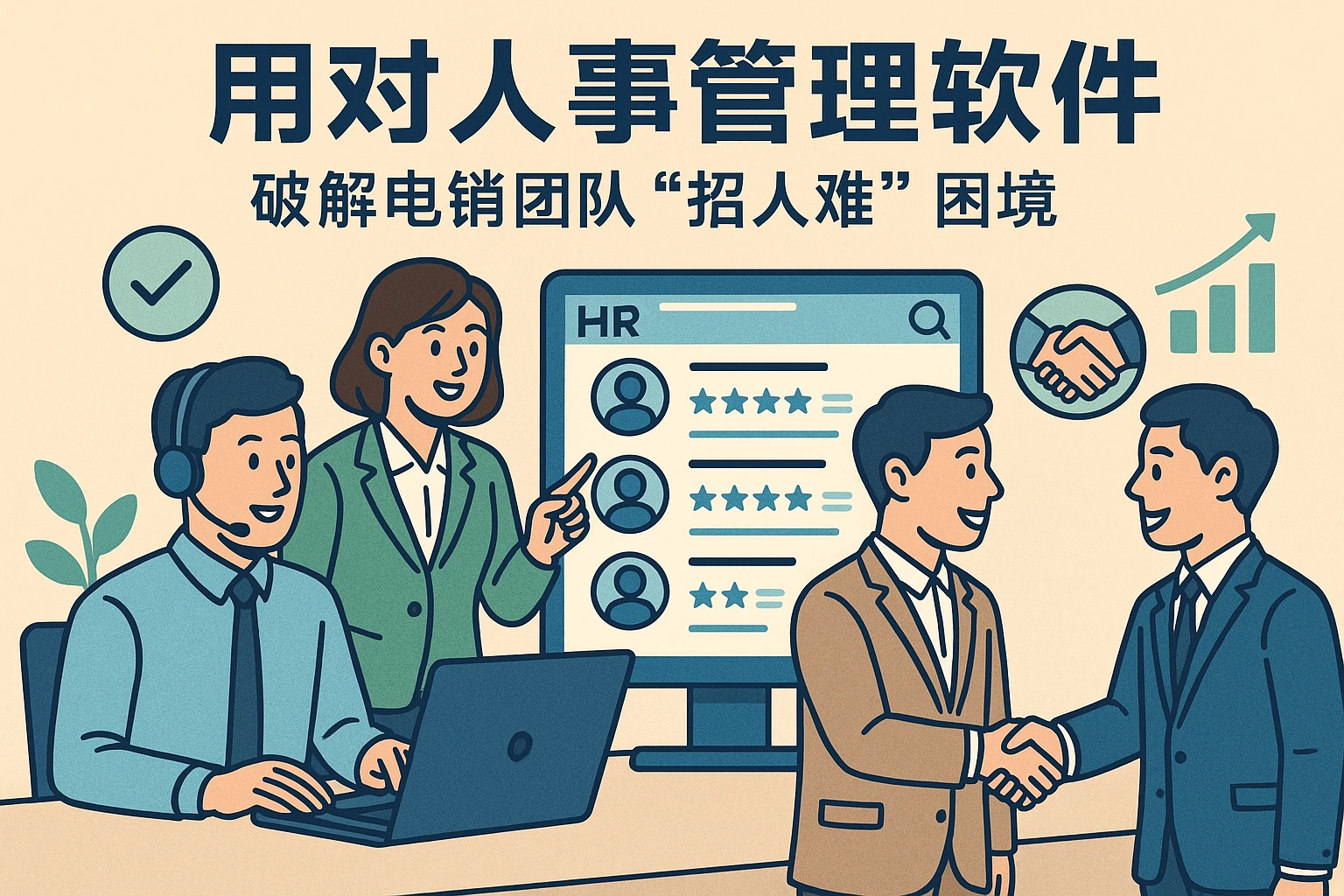 用对人事管理软件，破解电销团队“招人难”困境