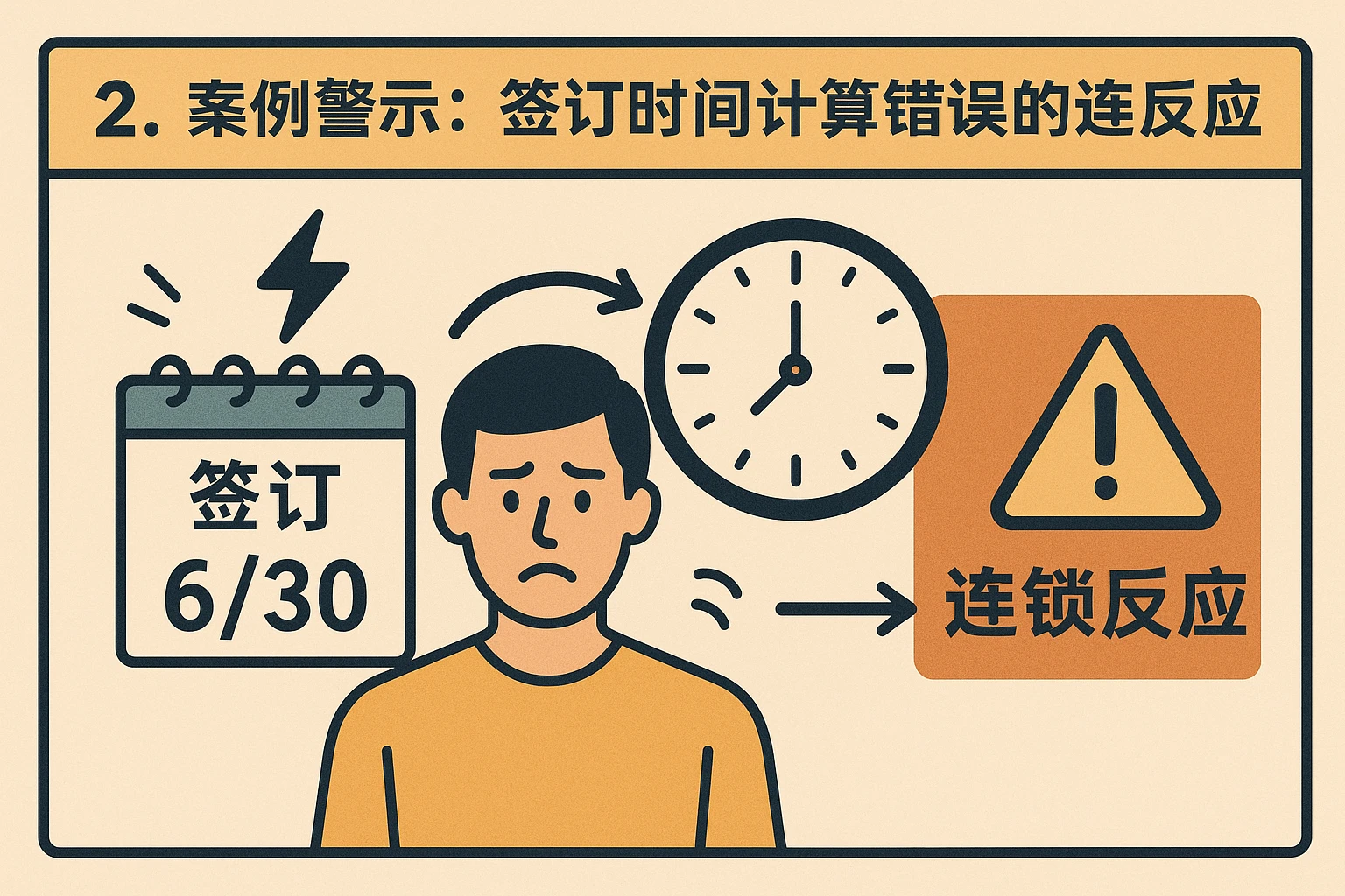 2. 案例警示：签订时间计算错误的连锁反应