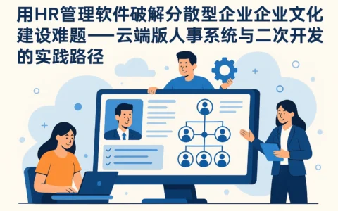 用HR管理软件破解分散型企业企业文化建设难题——云端版人事系统与二次开发的实践路径