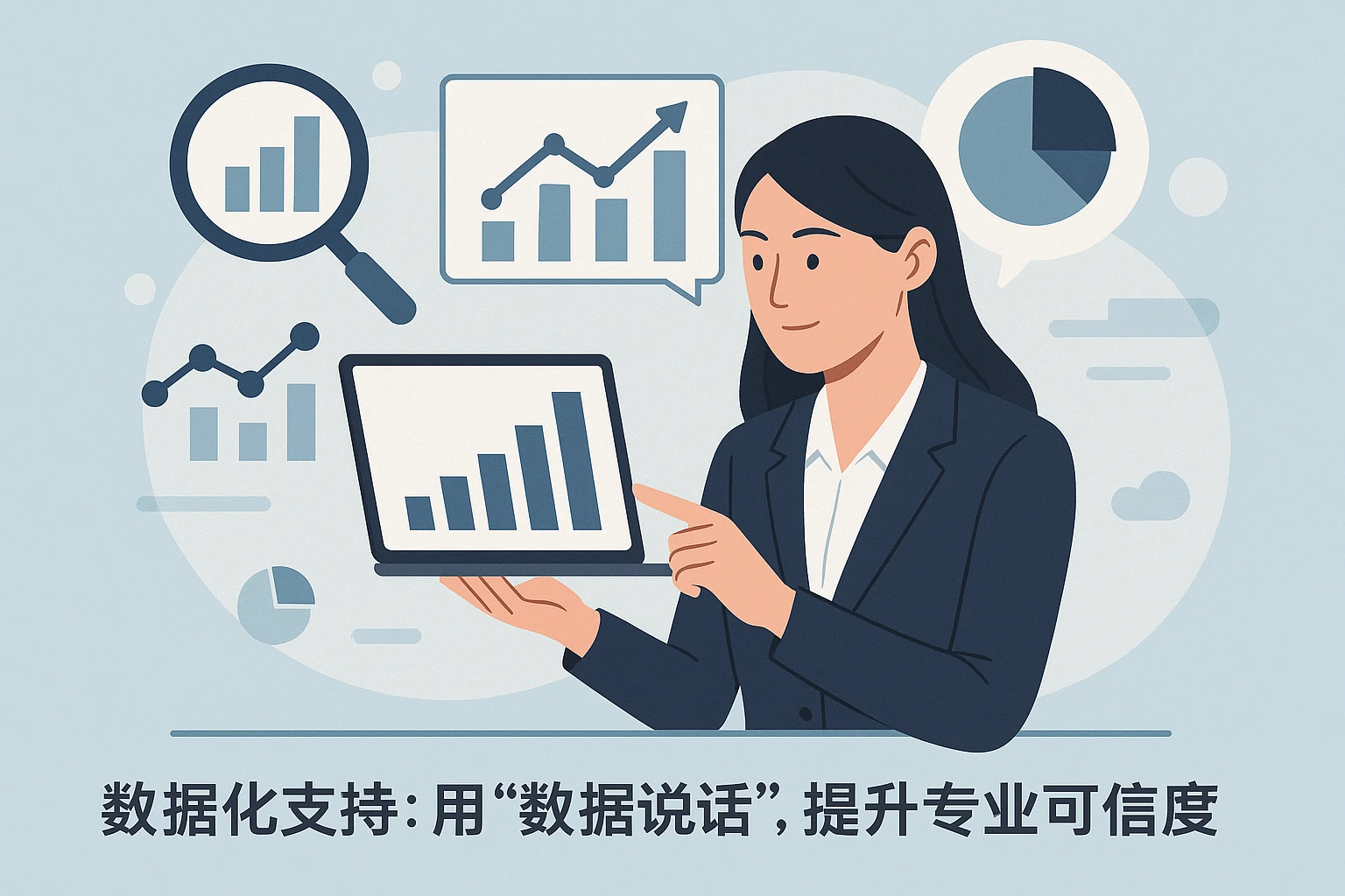 2. 数据化支持：用“数据说话”，提升专业可信度