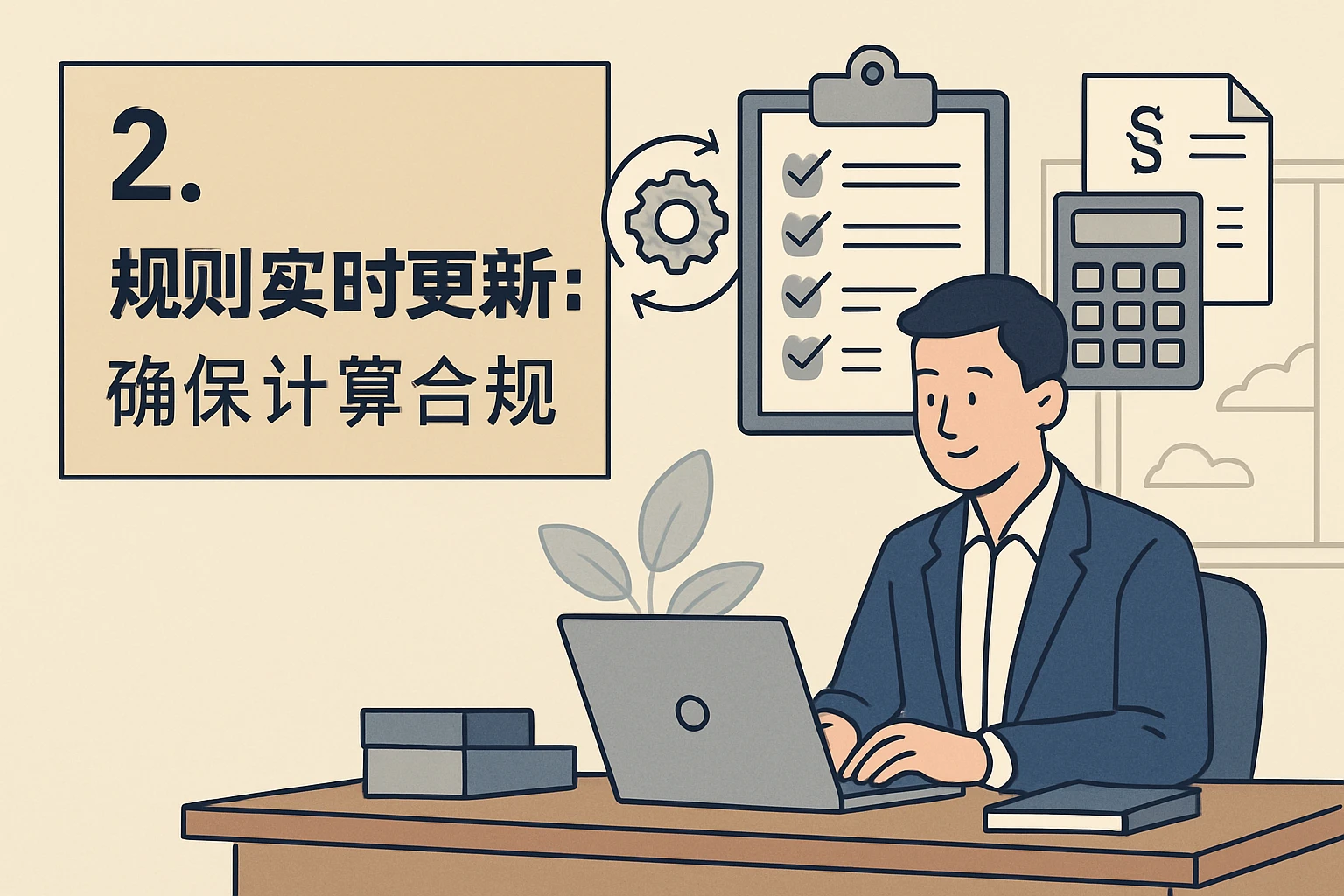 2. 规则实时更新：确保计算合规