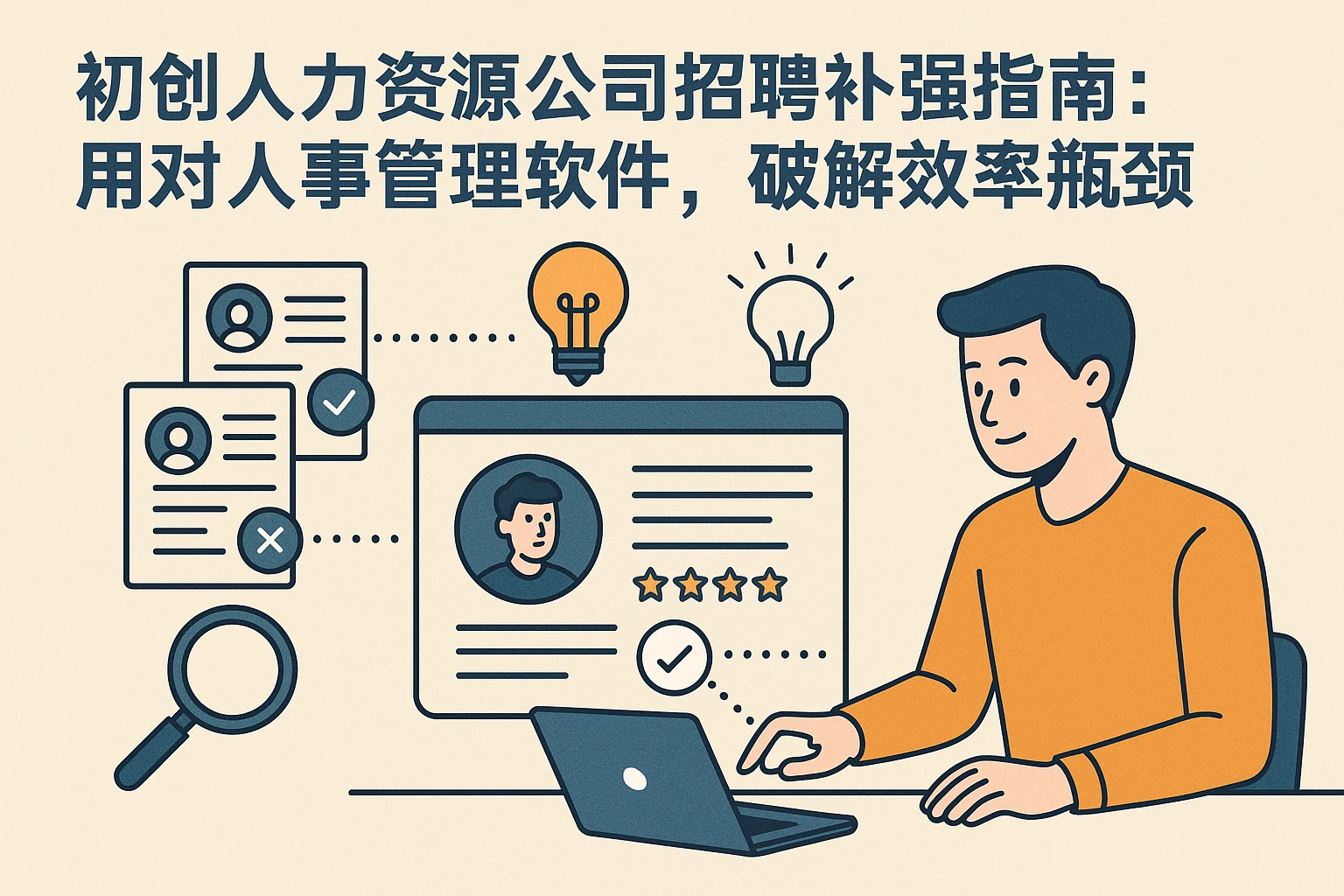 初创人力资源公司招聘补强指南：用对人事管理软件，破解效率瓶颈