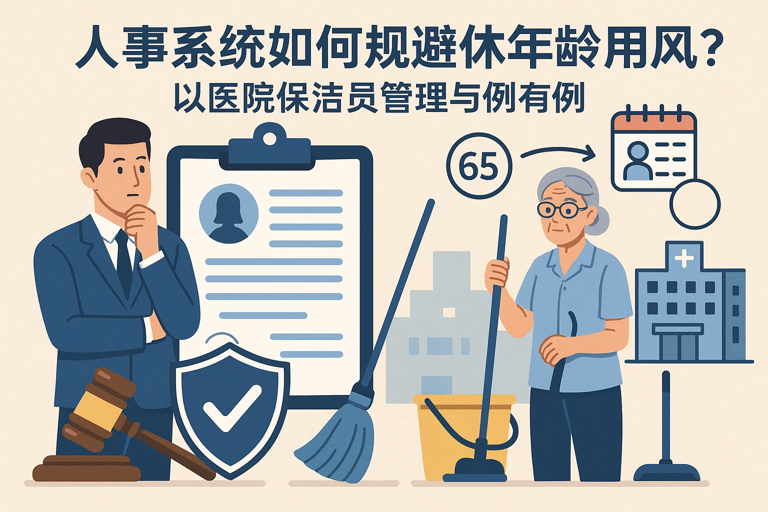 人事系统如何规避退休年龄用工风险？以医院保洁员管理为例