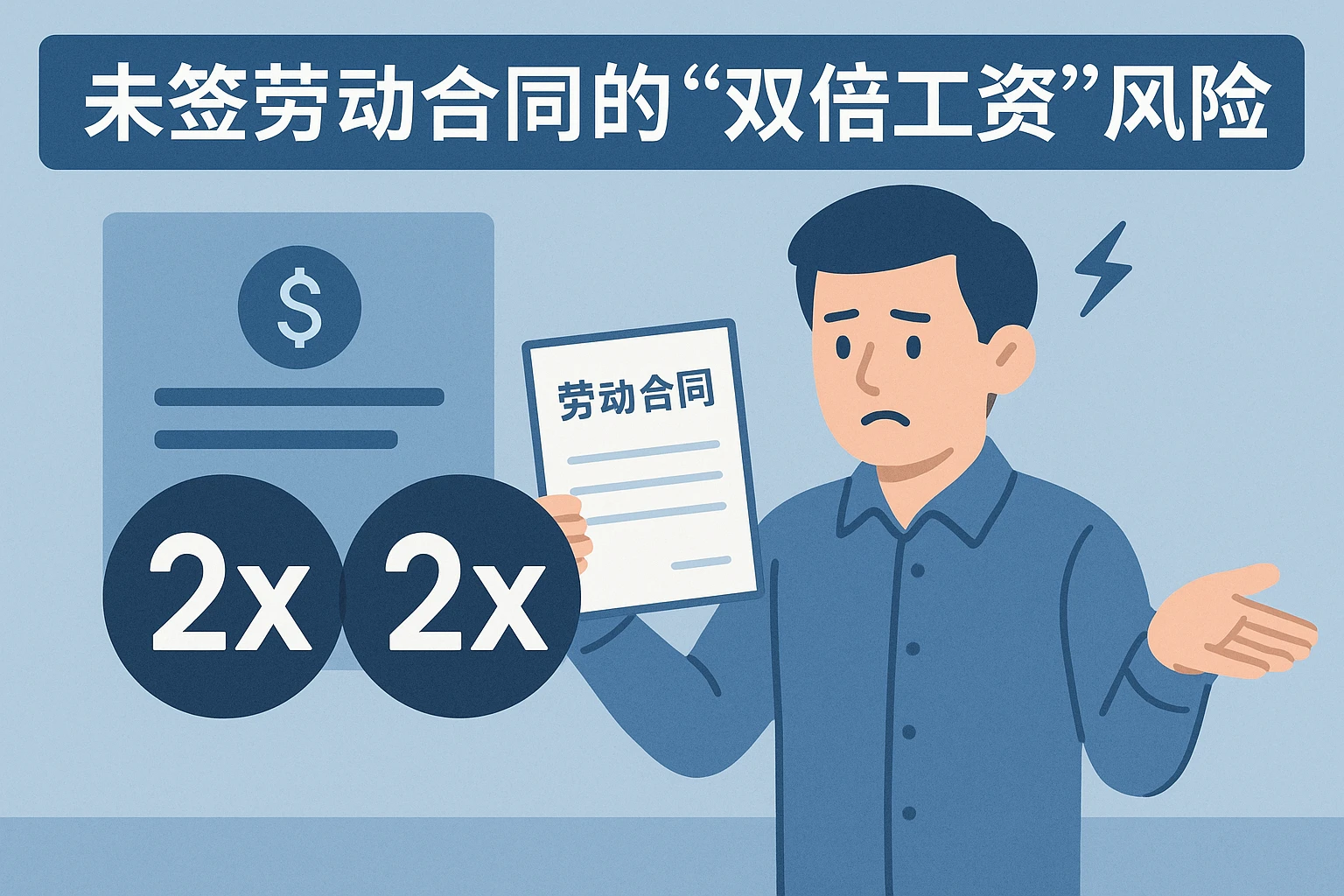 2. 未签劳动合同的“双倍工资”风险