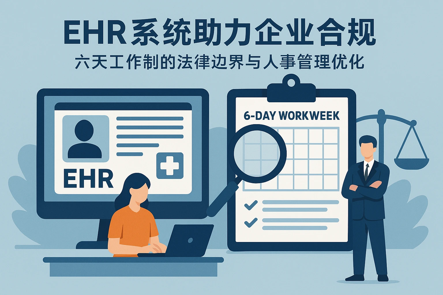 EHR系统助力企业合规：六天工作制的法律边界与人事管理优化