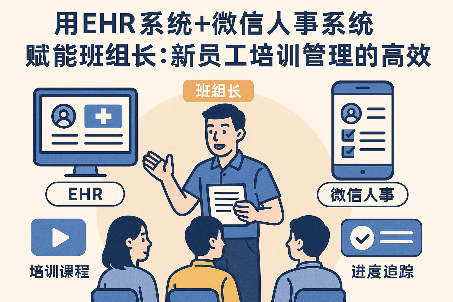 用EHR系统+微信人事系统赋能班组长：新员工培训管理的高效解法