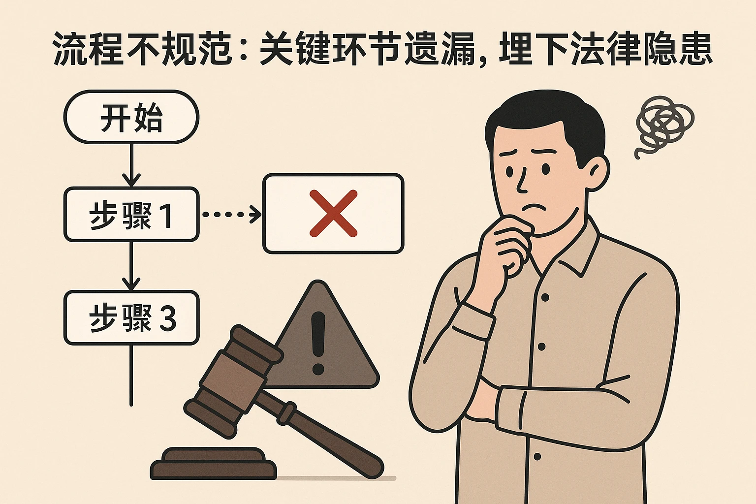 2. 流程不规范：关键环节遗漏，埋下法律隐患