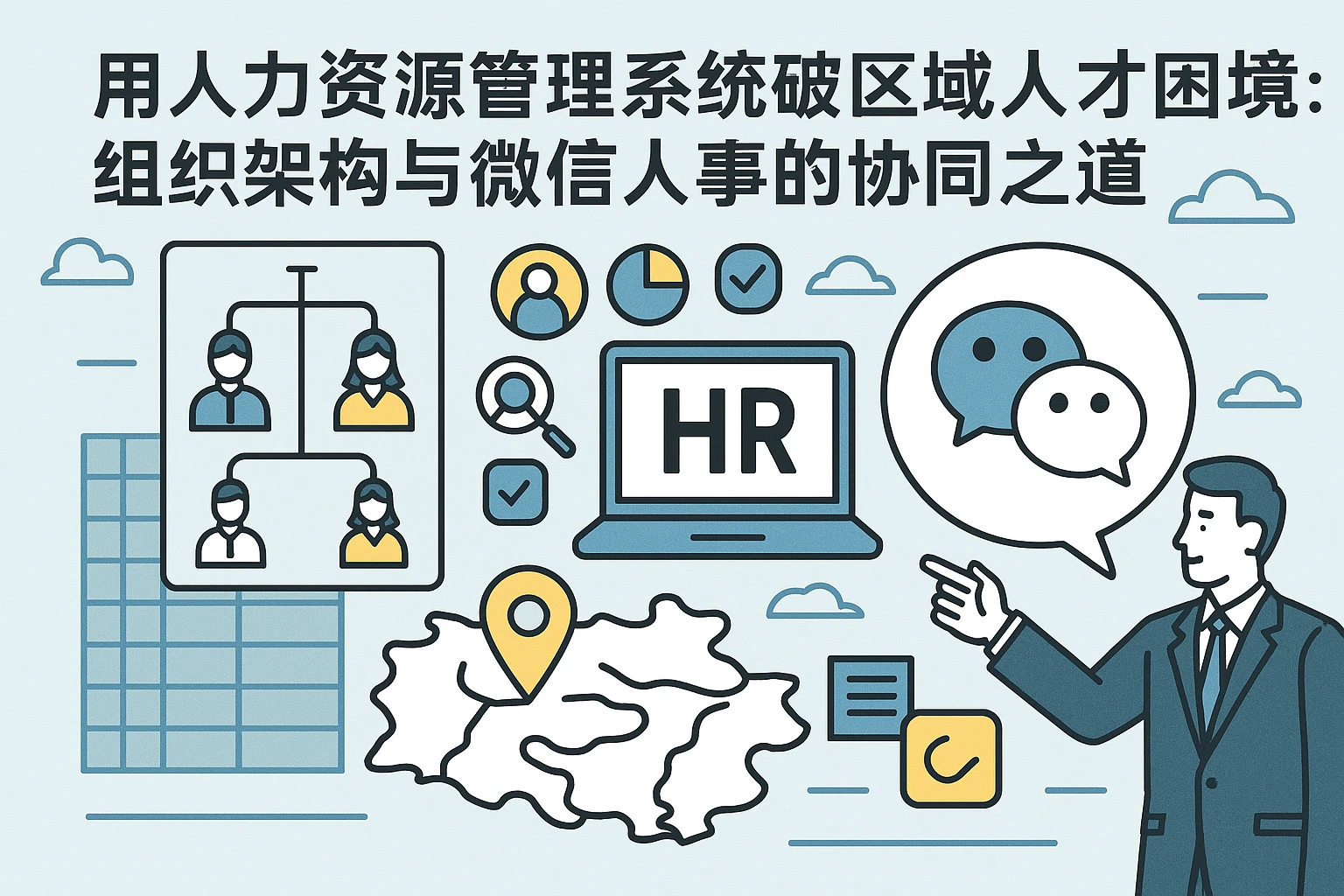 用人力资源管理系统破解区域人才困境：组织架构与微信人事的协同之道