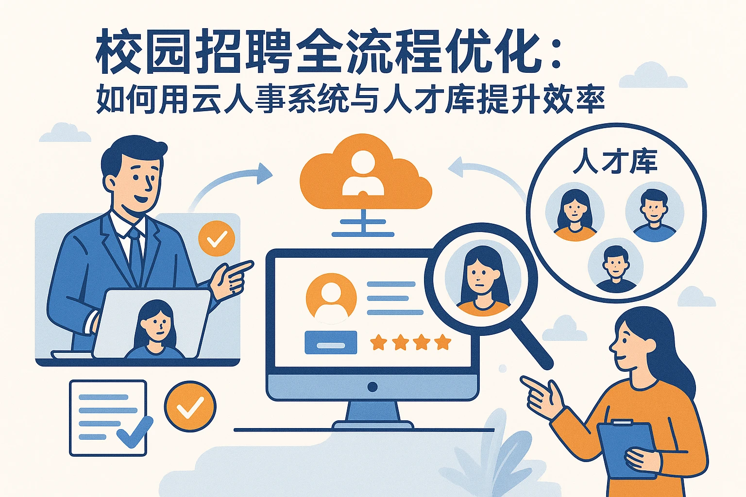 校园招聘全流程优化：如何用云人事系统与人才库提升效率