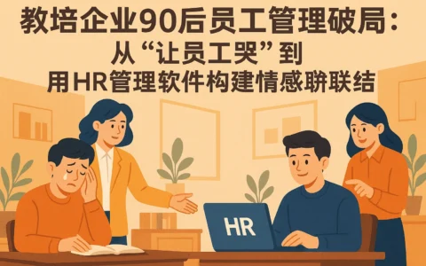 教培企业90后员工管理破局：从“让员工哭”到用HR管理软件构建情感联结